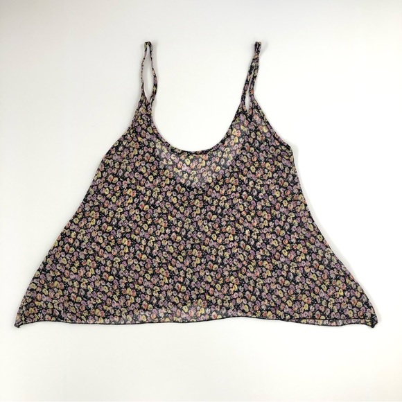 Brandy Melville Floral Flowy Tank Top One Size - Picture 4 of 11